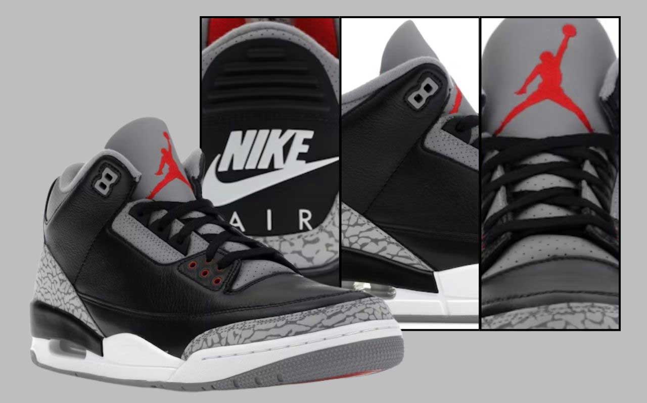 Lock in your Air Jordan 3 Black Cement