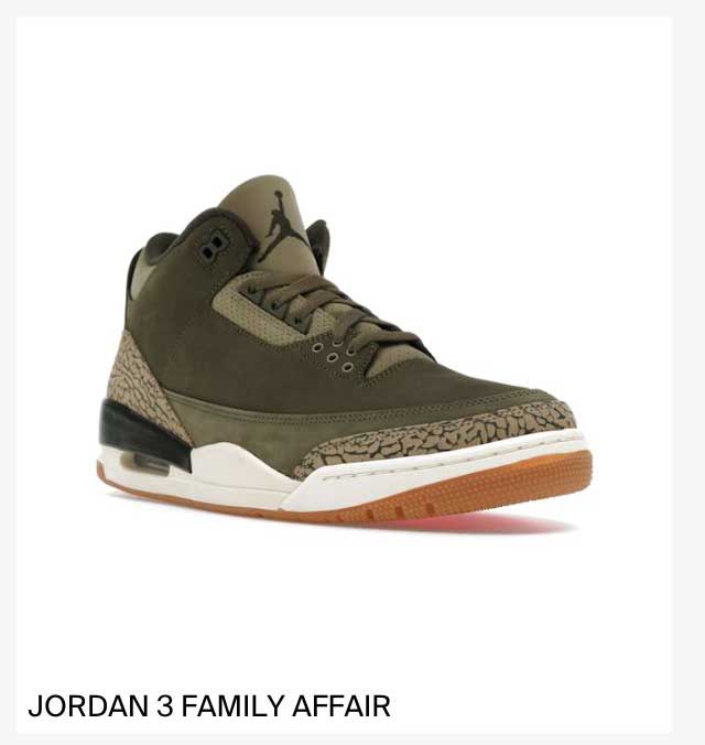 Jordan 3 Family Affair