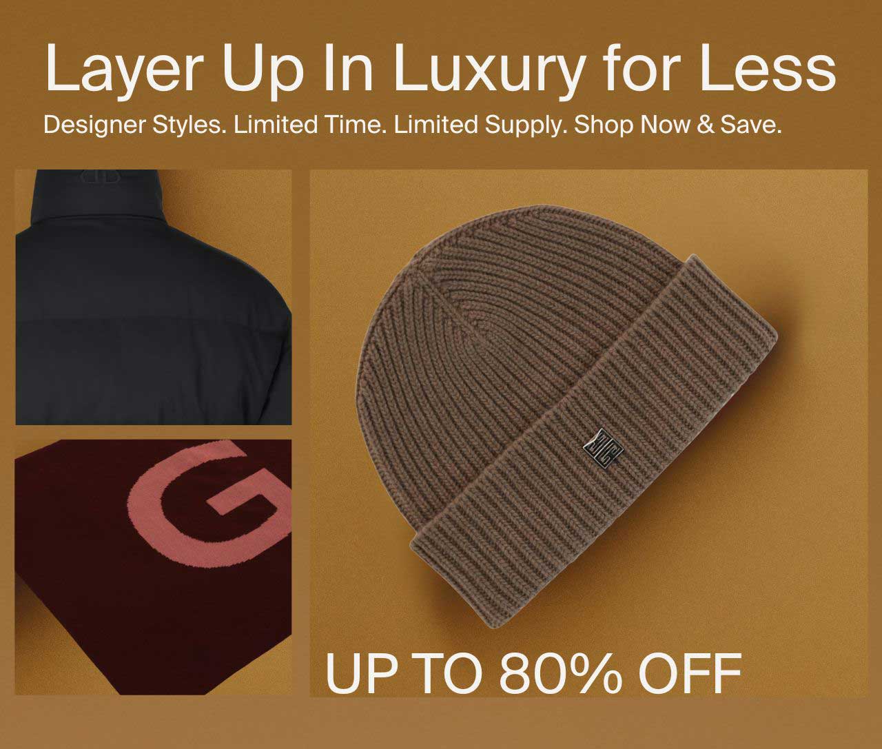 Luxury up to 80% off