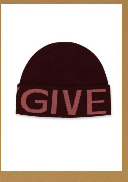 Givenchy burgudy beanie