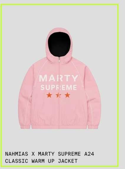 NAHMIAS X MARTY SUPREME A24 CLASSIC WARM UP JACKET