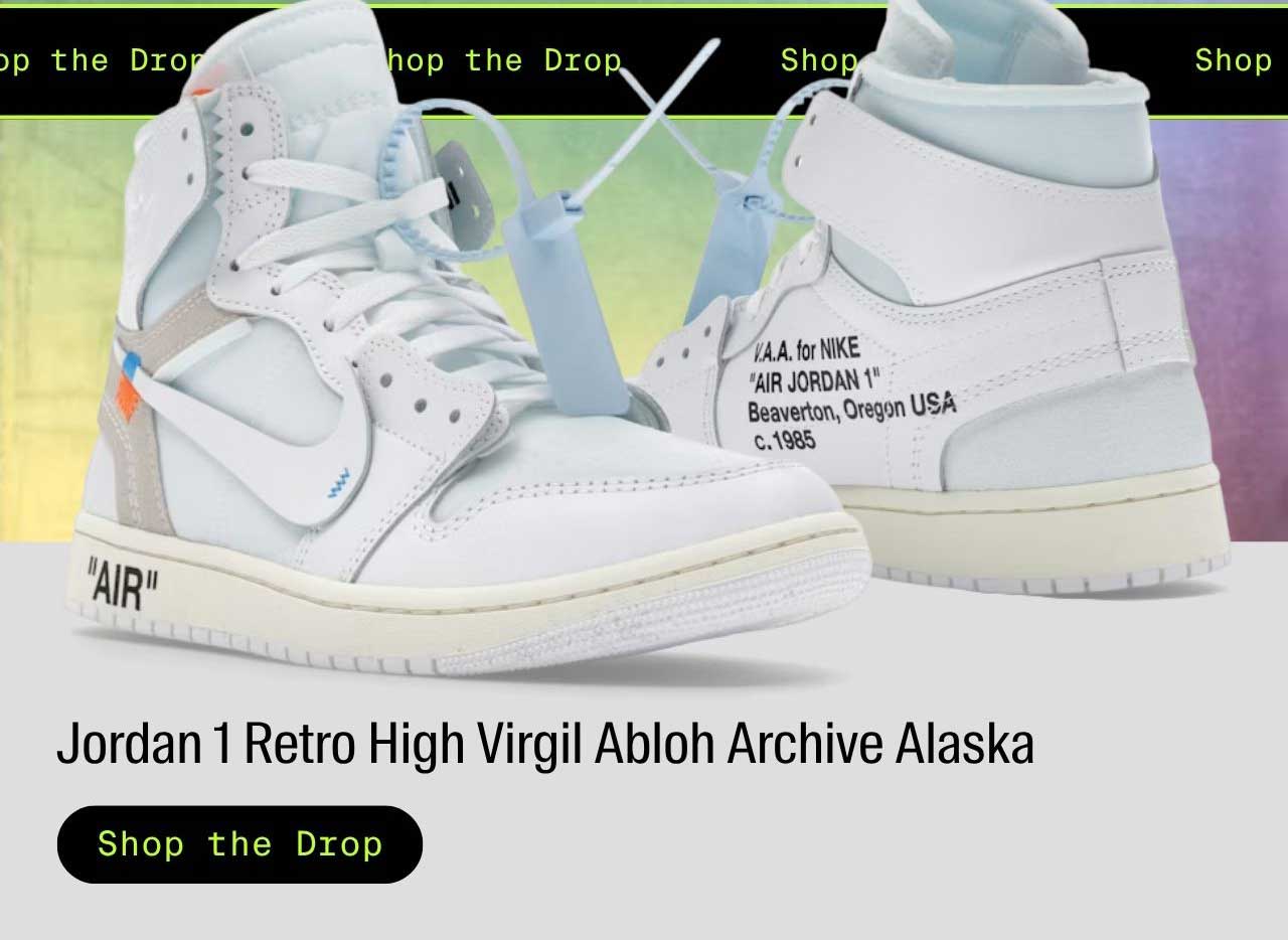 JORDAN 1 RETRO HIGH VIRGIL ABLOH ARCHIVE ALASKA. SHOP NOW