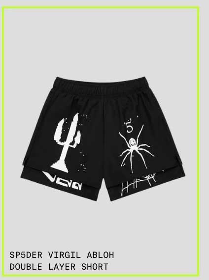 SP5DER VIRGIL ABLOH DOUBLE LAYER SHORT
