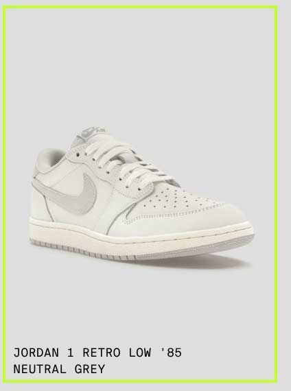 JORDAN 1 RETRO LOW '85 NEUTRAL GREY