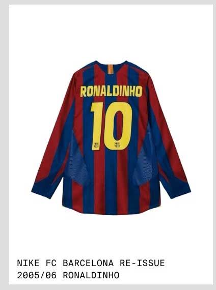 NIKE FC BARCELONA RE-ISSUE RONALDINHO