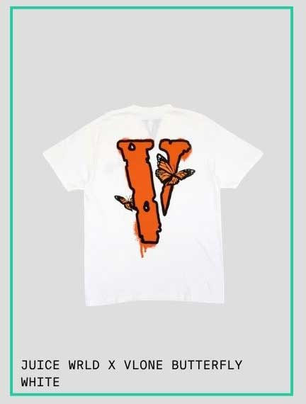 JUICE WRLD X VLONE BUTTERFLY WHITE
