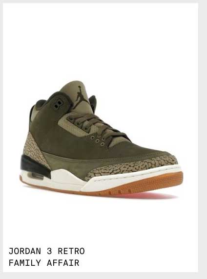 JORDAN 3 FAMILY AFFAIR