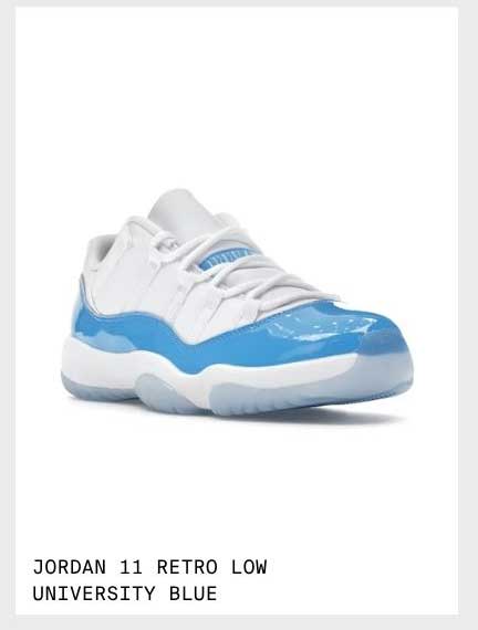 JORDAN 11 UNIVERSITY BLUE