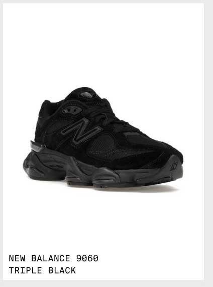 NEW BALANCE 9060 TRIPLE BLACK