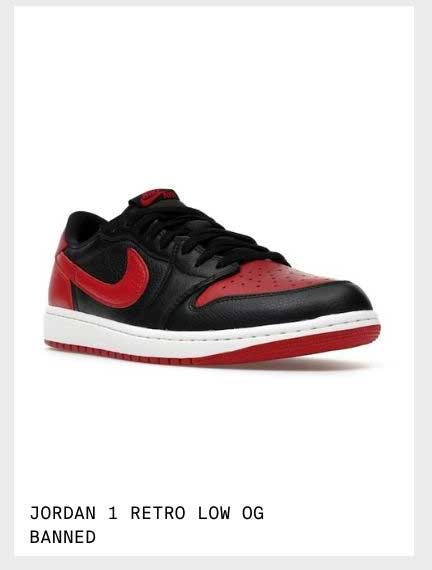 JORDAN 1 LOW BANNED