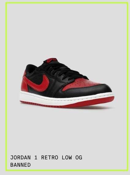 JORDAN 1 LOW BANNED
