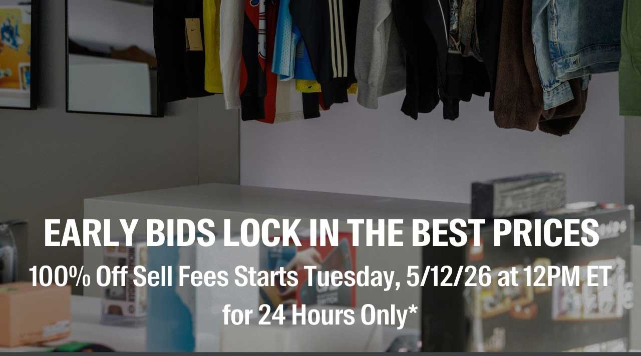 100% Off Seller Fees Starts Soon - Starts 5/12/26  at 12PM ET for 24 Hours Only - Get Your Bids In Now to Get Noticed First