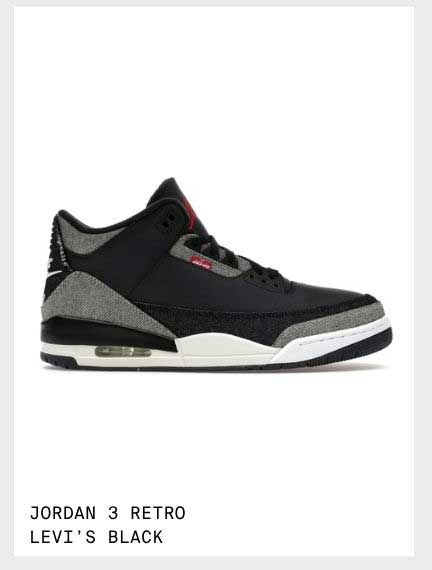 AJ3 LEVI'S BLACK