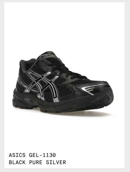 ASICS GEL-1130 BLACK PURE SILVER