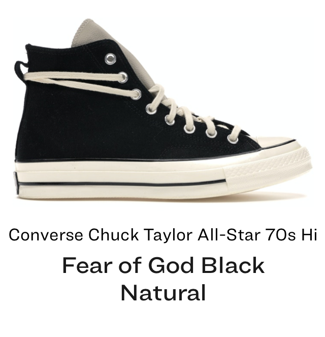 Converse Chuck Taylor All-Star 70s Hi Fear of God Black Natural